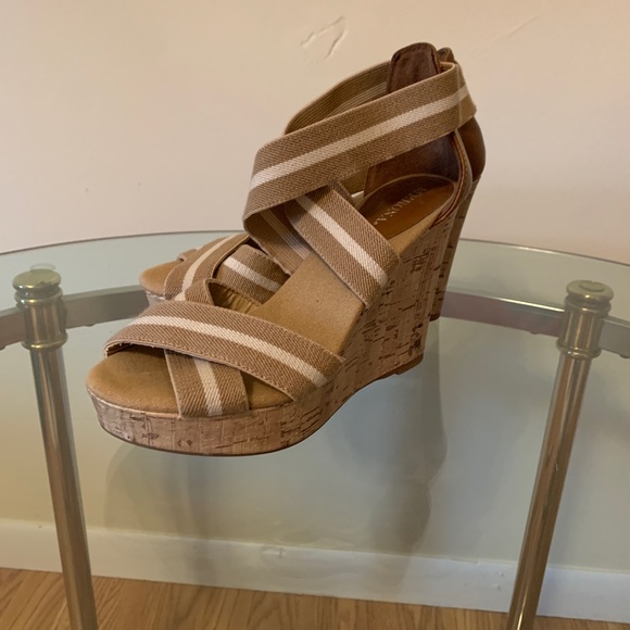 Cork Wedge Heels - Picture 2 of 4
